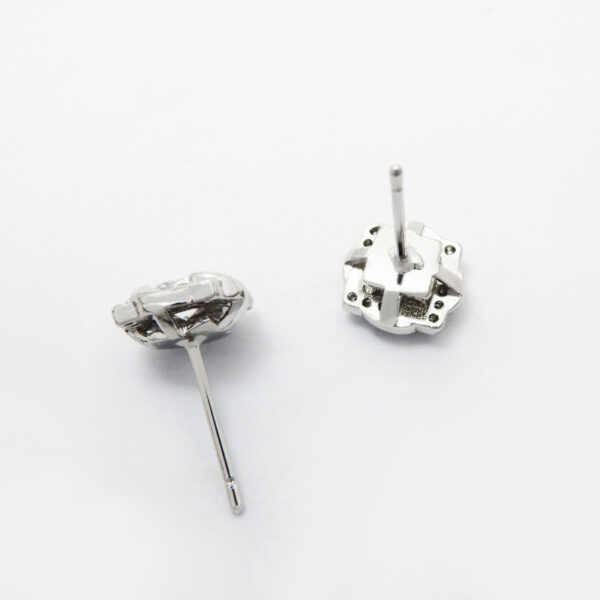 Korean Version Of Three Dimensional Petals Micro-studded Earrings With Diamonds - Image 6
