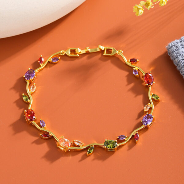 Zircon Tennis Bracelet Bride Ornament Combination - Image 5