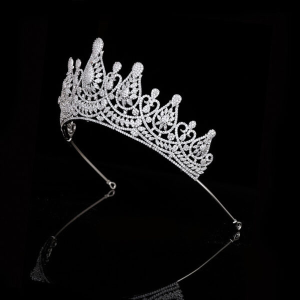 Tiara Micro-inlaid Zircon Wedding Crown - Image 3