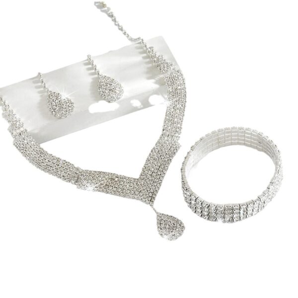 European And American Wedding Accessories Necklace Earrings Bracelet Jewelry - Image 9