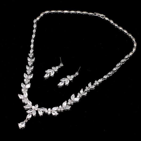 Simple White Bride Zircon Set Women - Image 6