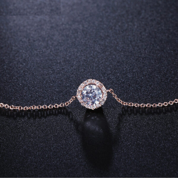 Round crystal Rose gold anklets - Image 2