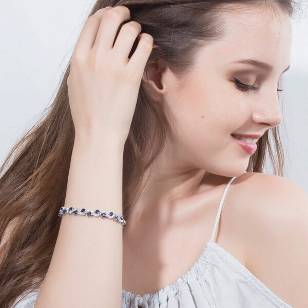 Exquisite diamond white gold plated bracelet - Image 4