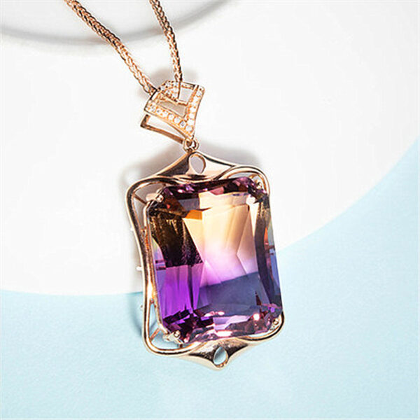 Unique All-Match Pendant Amethyst Crystal Pendant - Image 2