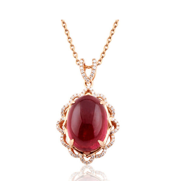 Pigeon Blood Ruby Jewelry Set Four Piece Set - Image 2