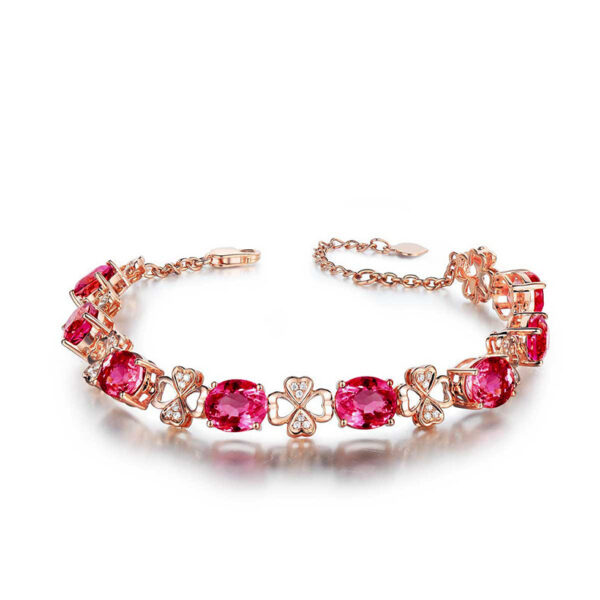 Pigeon Blood Ruby Jewelry Set Four Piece Set - Image 4