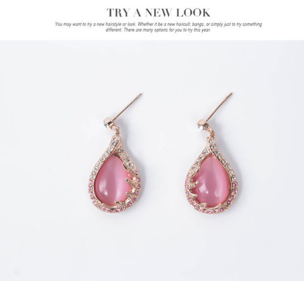 Fashion European and American necklace earrings two sets of ladies crystal jewelry set - Image 3