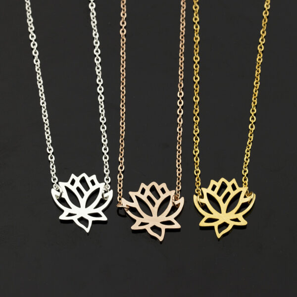 Stainless steel lotus bracelet - Image 3