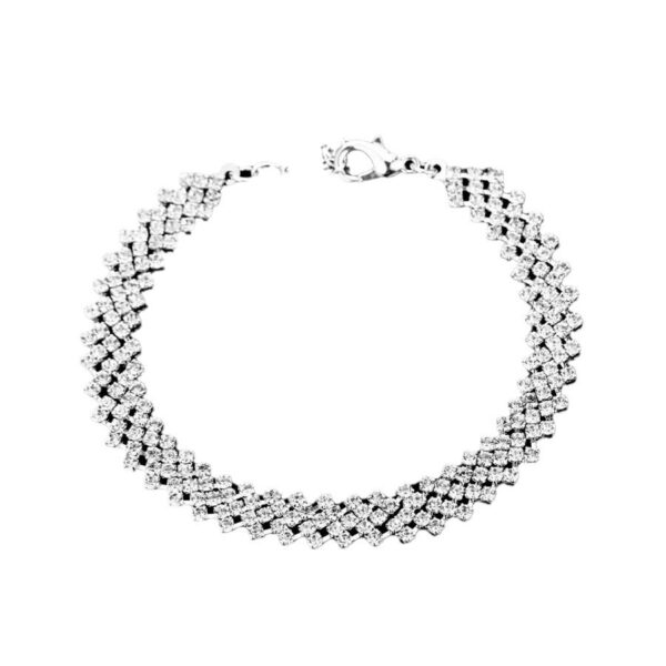 Bridal Jewelry Suit Shining Full Diamond Bright Necklace Earrings - Image 5