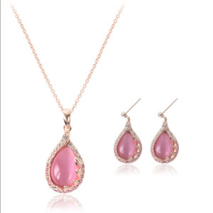 Fashion European and American necklace earrings two sets of ladies crystal jewelry set