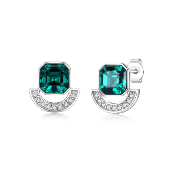 Necklace S925 Sterling Silver Square Jewelry Set - Image 8