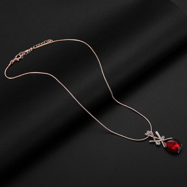 Glass Set With Rhinestone Bridal Wedding Jewelry - Image 2