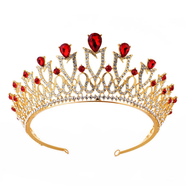 Korean Sweet Princess Alloy Rhinestone Multicolor Bridal Crown Headdress - Image 10