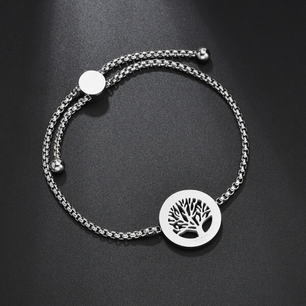 New Stainless Steel Adjustable Heart Tree Bracelets