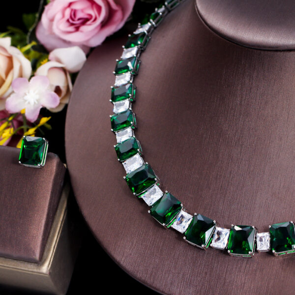 Women's Necklace Earrings Wedding Dress Set - Image 4