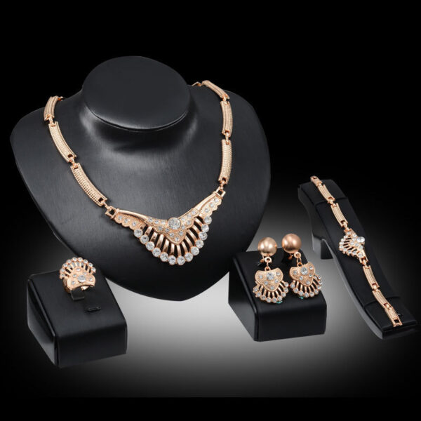 European and American Fashion Diamond Four-piece Set Alloy Jewelry - Image 4
