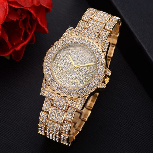 Simple Diamond British Fashion Alloy Fashion Steel Band Ladies Watch - Image 7