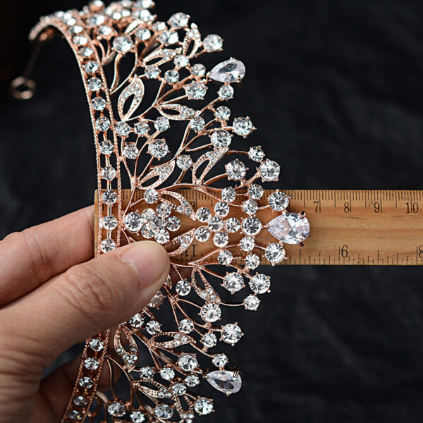 Bridal Crown Tiara Artificial Zircon Princess - Image 3