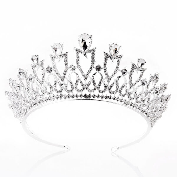 Korean Sweet Princess Alloy Rhinestone Multicolor Bridal Crown Headdress - Image 6
