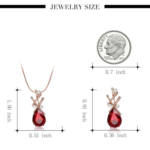 Glass Set With Rhinestone Bridal Wedding Jewelry - Image 6