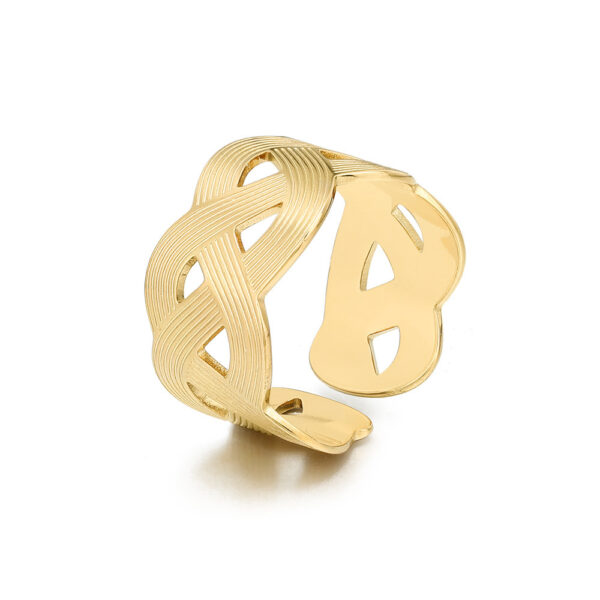 Titanium Steel Open-end Ring Simple Ring Dongdaemun Bracelet - Image 3
