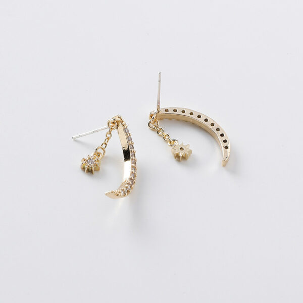 Zircon Moon Earrings Xingyue Earrings - Image 4