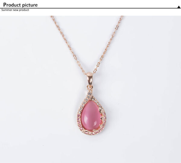 Fashion European and American necklace earrings two sets of ladies crystal jewelry set - Image 2