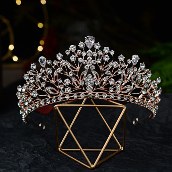 Bridal Crown Tiara Artificial Zircon Princess - Image 6