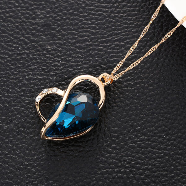 Crystal Love Jewelry Set Necklace Earrings Jewelry Small Pendant - Image 6