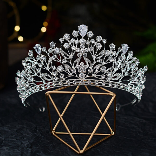 Bridal Crown Tiara Artificial Zircon Princess - Image 4