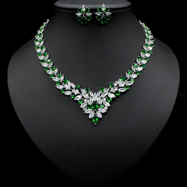 Bride Zircon Jewelry Necklace Earring Set - Image 3