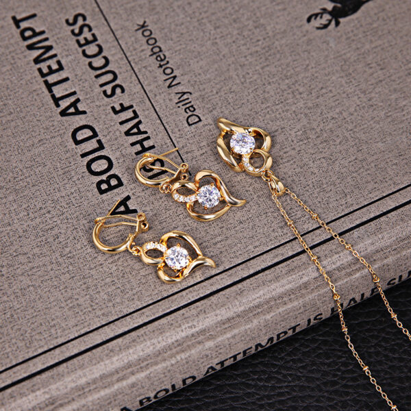 Diamond-studded Jewelry Set Boutique Gift 2-piece Set - Image 3