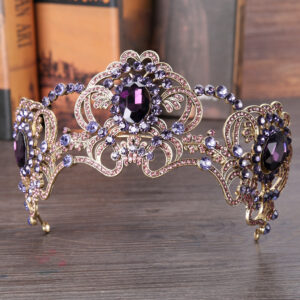 Women's Alloy Amethyst Crown Headband