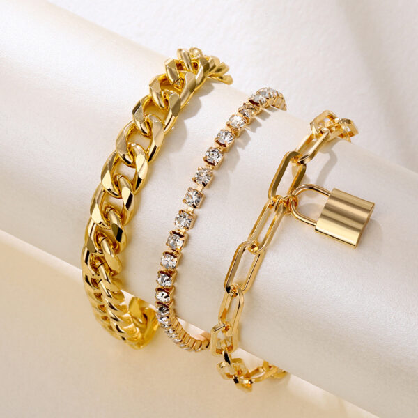 Chain Buckle Circle 5-Piece Bracelet Jewelry Set Bracelet - Image 8