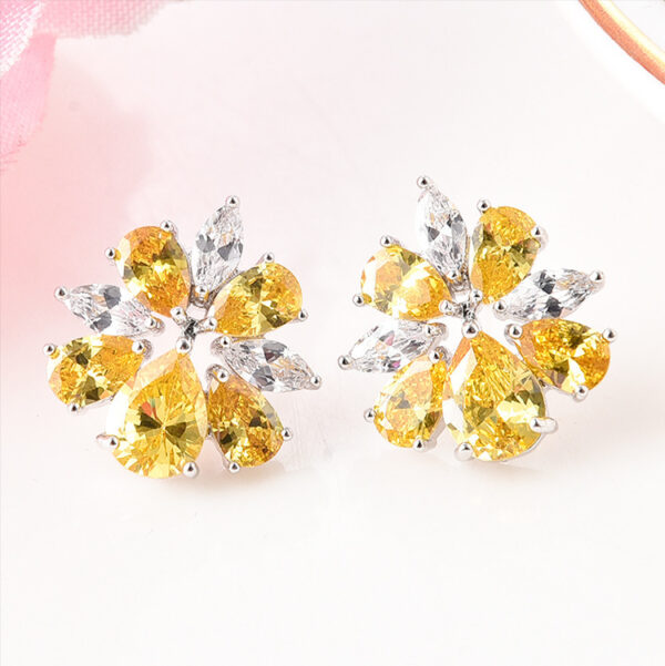 Korean style Ice Flower Earrings Jewelry Set - Image 3