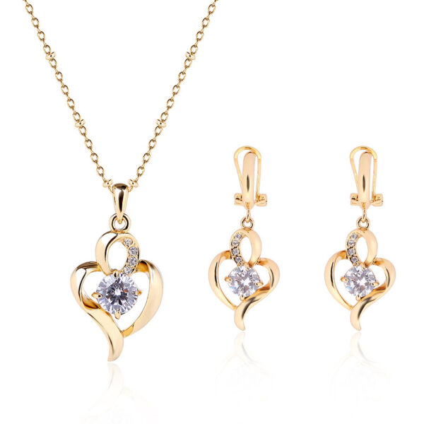 Diamond-studded Jewelry Set Boutique Gift 2-piece Set - Image 5