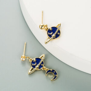 European And American Fashion Planet Moon Earrings