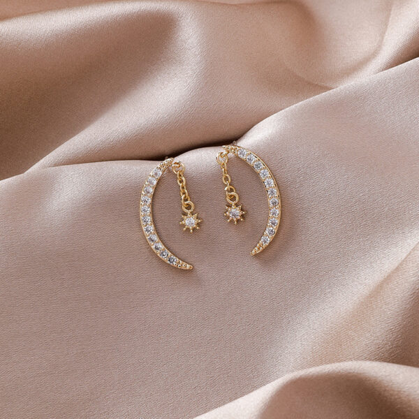 Zircon Moon Earrings Xingyue Earrings - Image 5