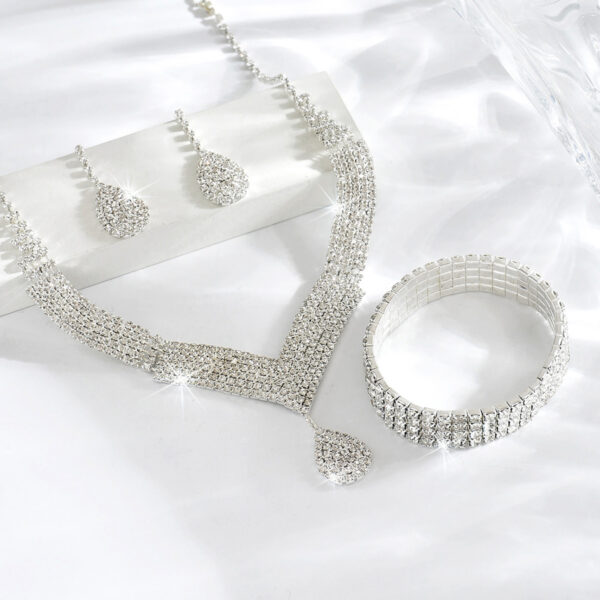 European And American Wedding Accessories Necklace Earrings Bracelet Jewelry - Image 6
