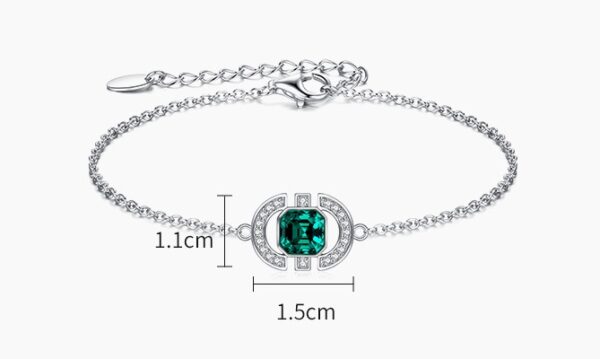 Necklace S925 Sterling Silver Square Jewelry Set - Image 5