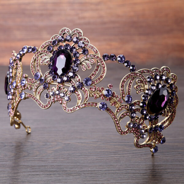 Women's Alloy Amethyst Crown Headband - Image 2