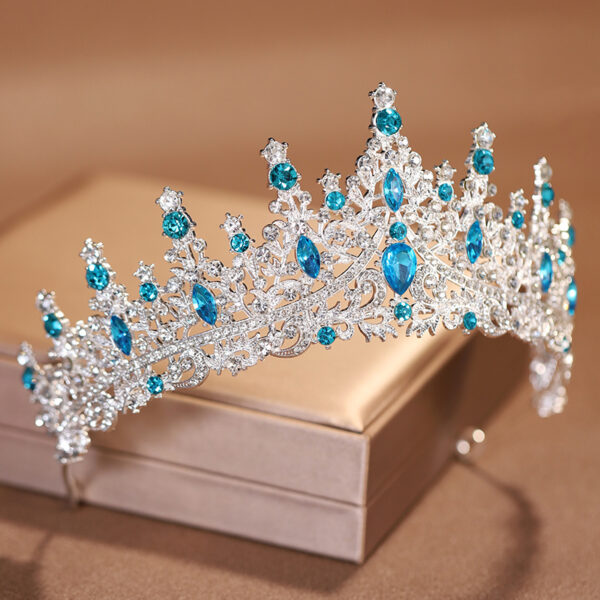 Crown Tiara Alloy Inlaid Rhinestone Crystal - Image 4