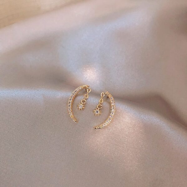 Zircon Moon Earrings Xingyue Earrings - Image 3