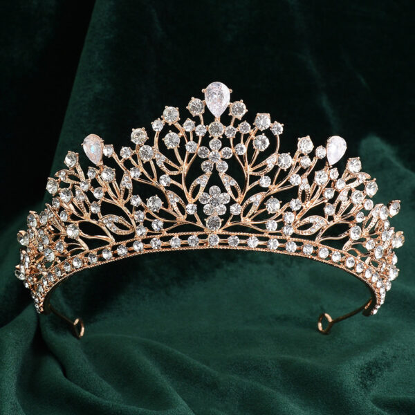 Bridal Crown Tiara Artificial Zircon Princess - Image 2