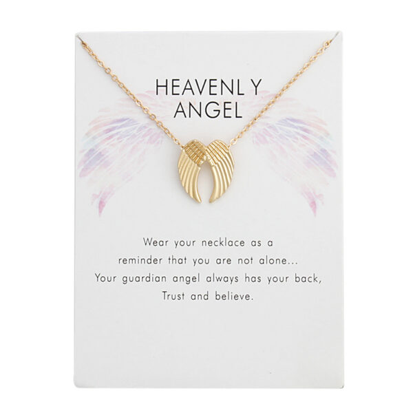Heavenly Angel Wings Fashion Gold Silver Wing Pendant Clavicle Chain Necklaces For Women - Image 2