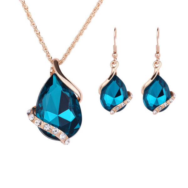 Jewelry Set Pendant Necklace Earrings - Image 4
