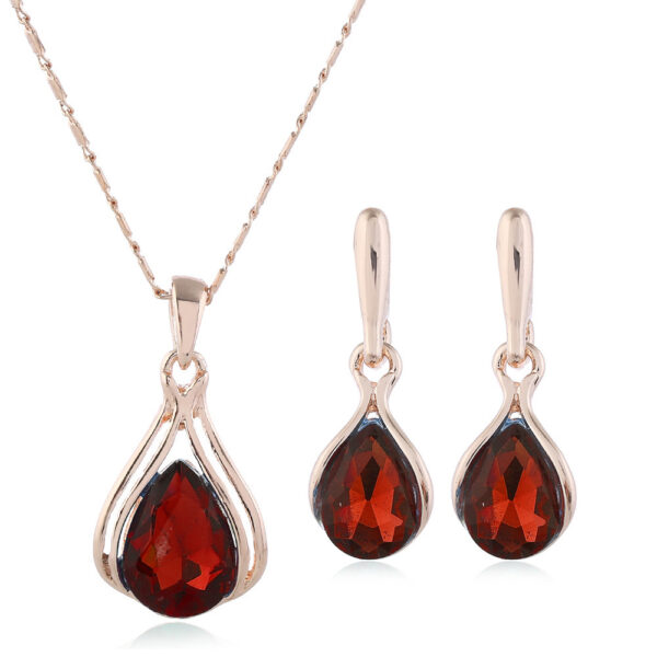 Water Drop Necklace Earring Jewelry Set - Image 5