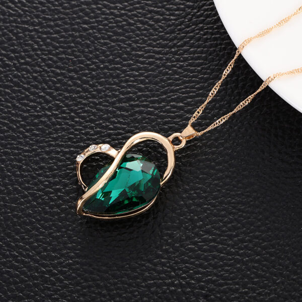 Crystal Love Jewelry Set Necklace Earrings Jewelry Small Pendant - Image 4