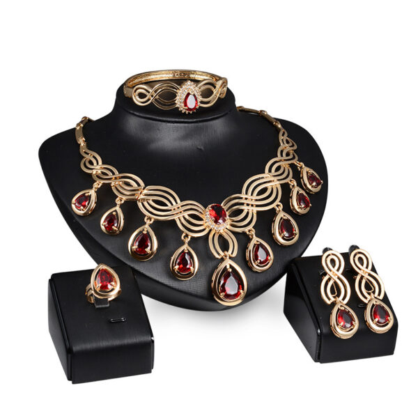 Set Jewelry Fashion Gems Necklace And Earrings Jewelry - Image 5