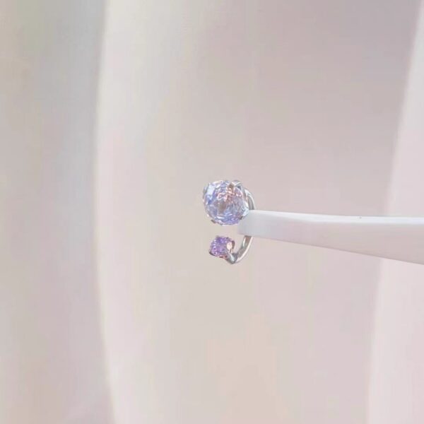 Ear Bone Stud Horseshoe Ring Earrings - Image 2